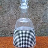 Glass carafe with Vichy decoration