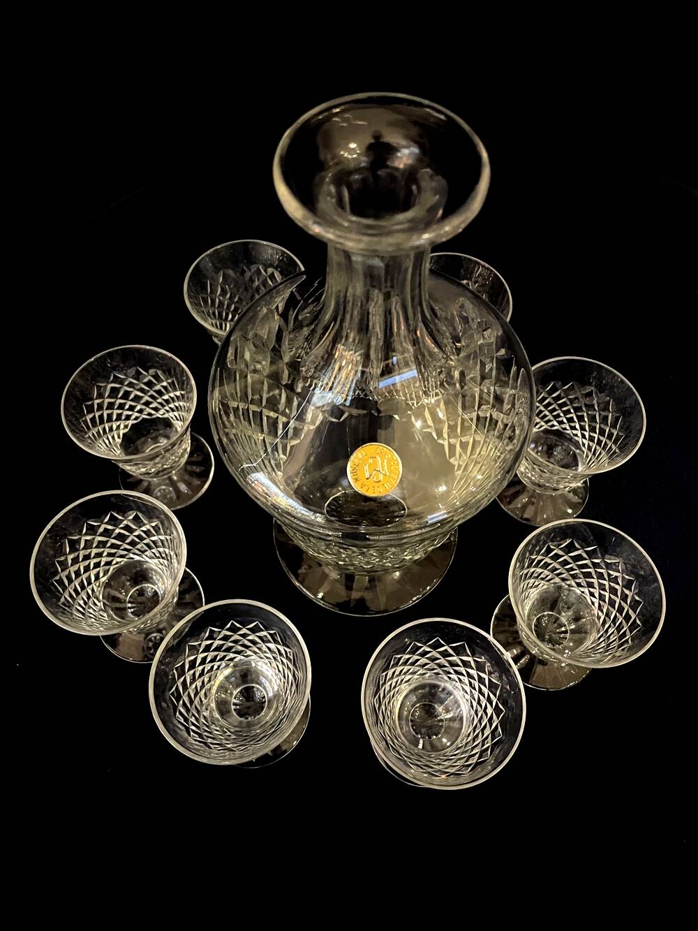 10 piece liquor service in moselle crystal