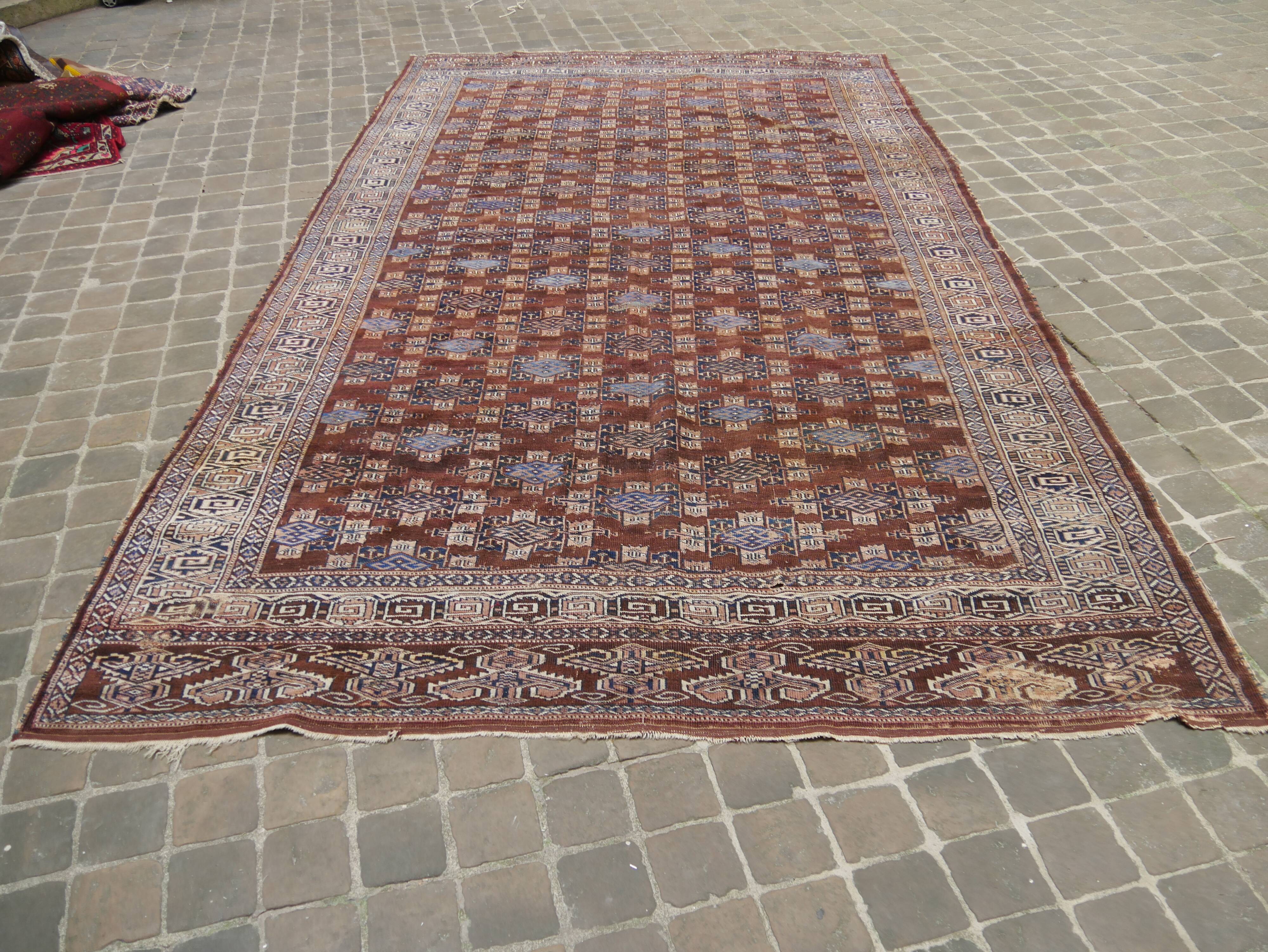 yamouth handmade old oriental rug 395 x 226 cm