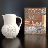 Pichet/Vase en faïence beige par Aldo Londi pour Bitossi, Italie