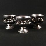 6 coupelles à glace sur pied en inox service à dessert vintage