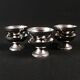 6 stainless steel ice cream cups on a stand, vintage dessert service