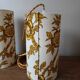 Vintage 1960s floral fabric portable lamp