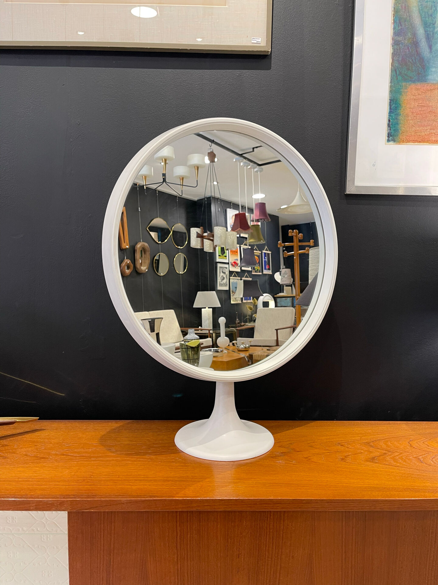 Large tulip foot mirror 1970