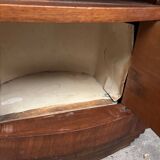 Art Deco bedside table in wood and marble