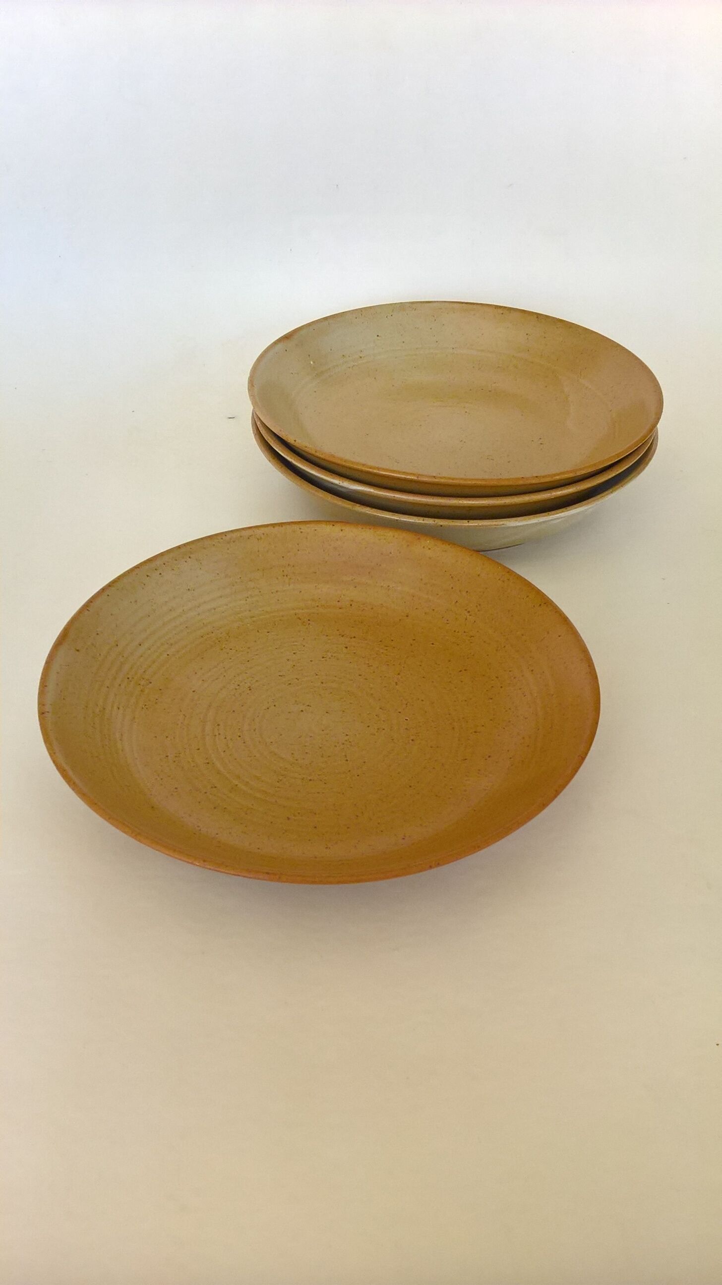 Set de 4 assiettes calottes en grès CNP village