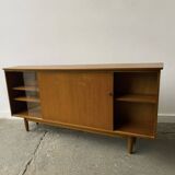 1960’s Mid-Century teak bookcase by Avalon with sliding doors