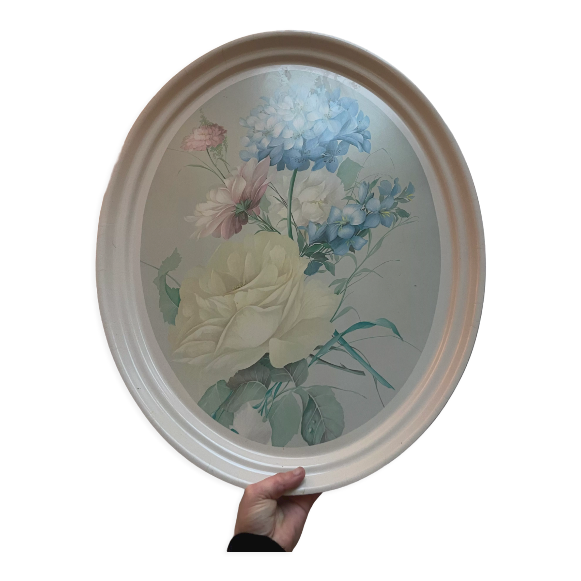 Oval flower service tray