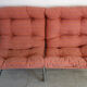 Sofa and armchair chrome steel and fabric 70s / 80s