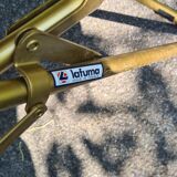 Pair of flowery deckchairs Lafuma 70s