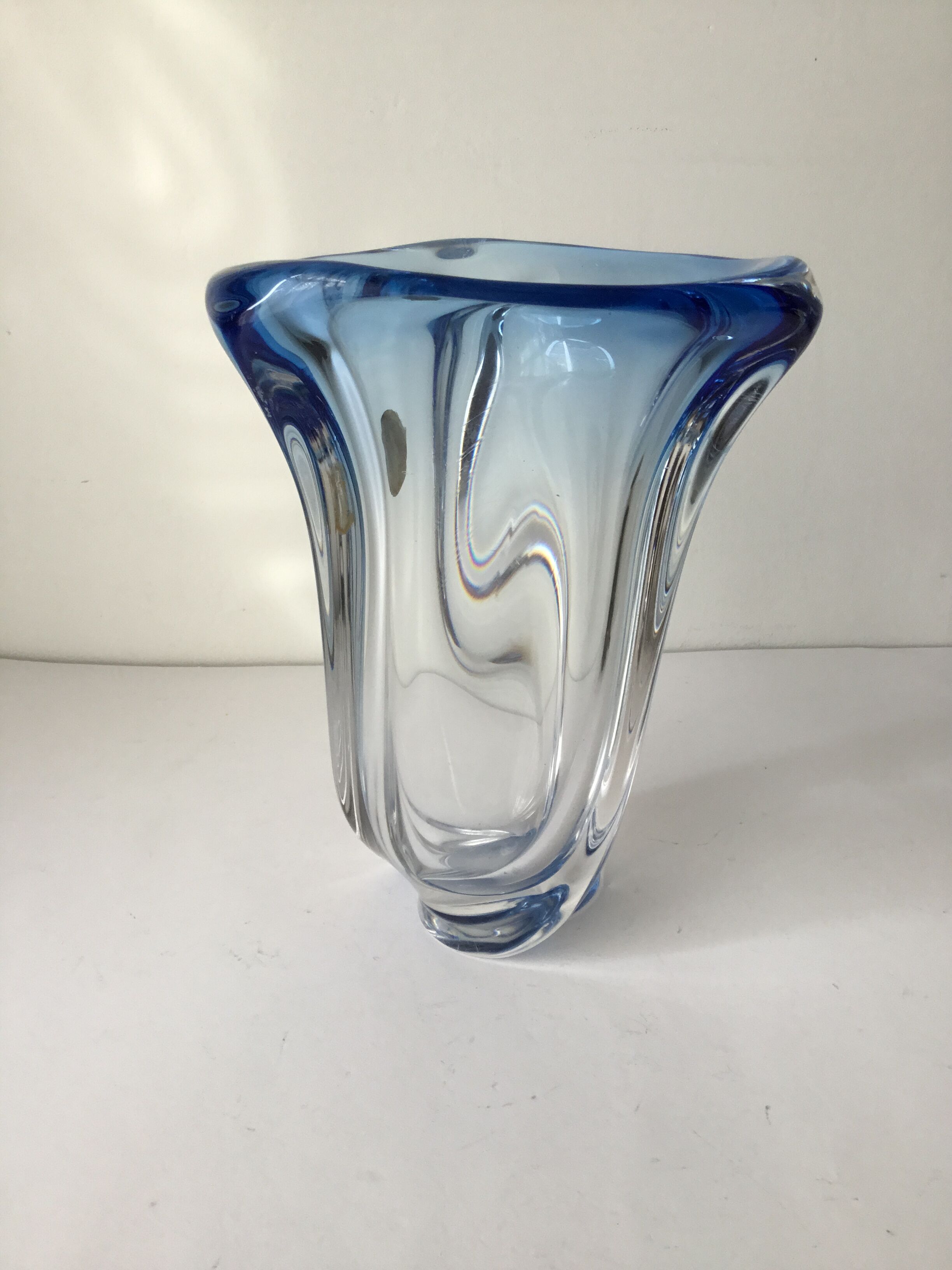 Crystal vase Val St Lambert