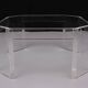 Table basse octogonale Lucite David Lange années 1970