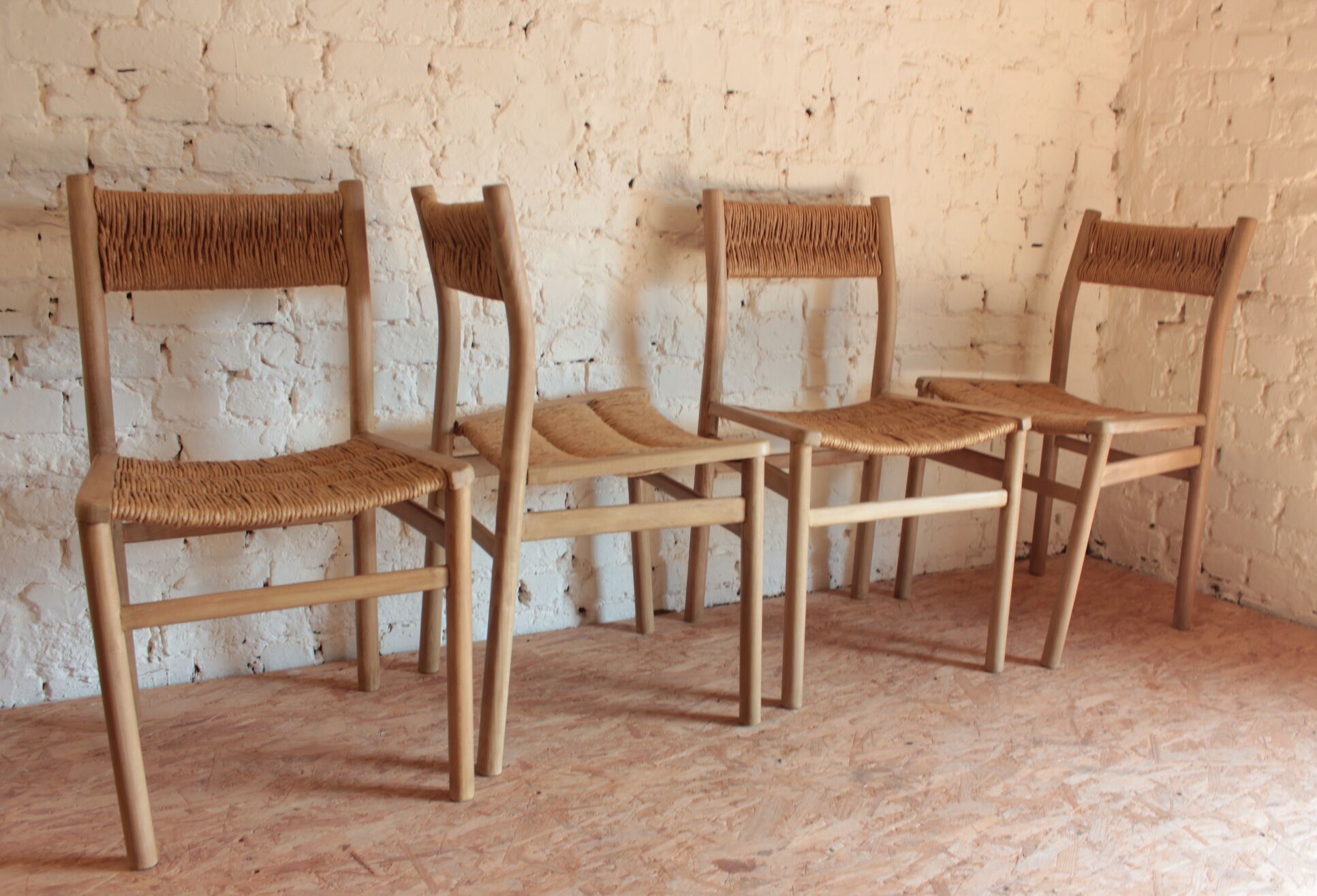 Set of 4 vintage chairs "weekend" by Pierre Gautier Delaye 1955
