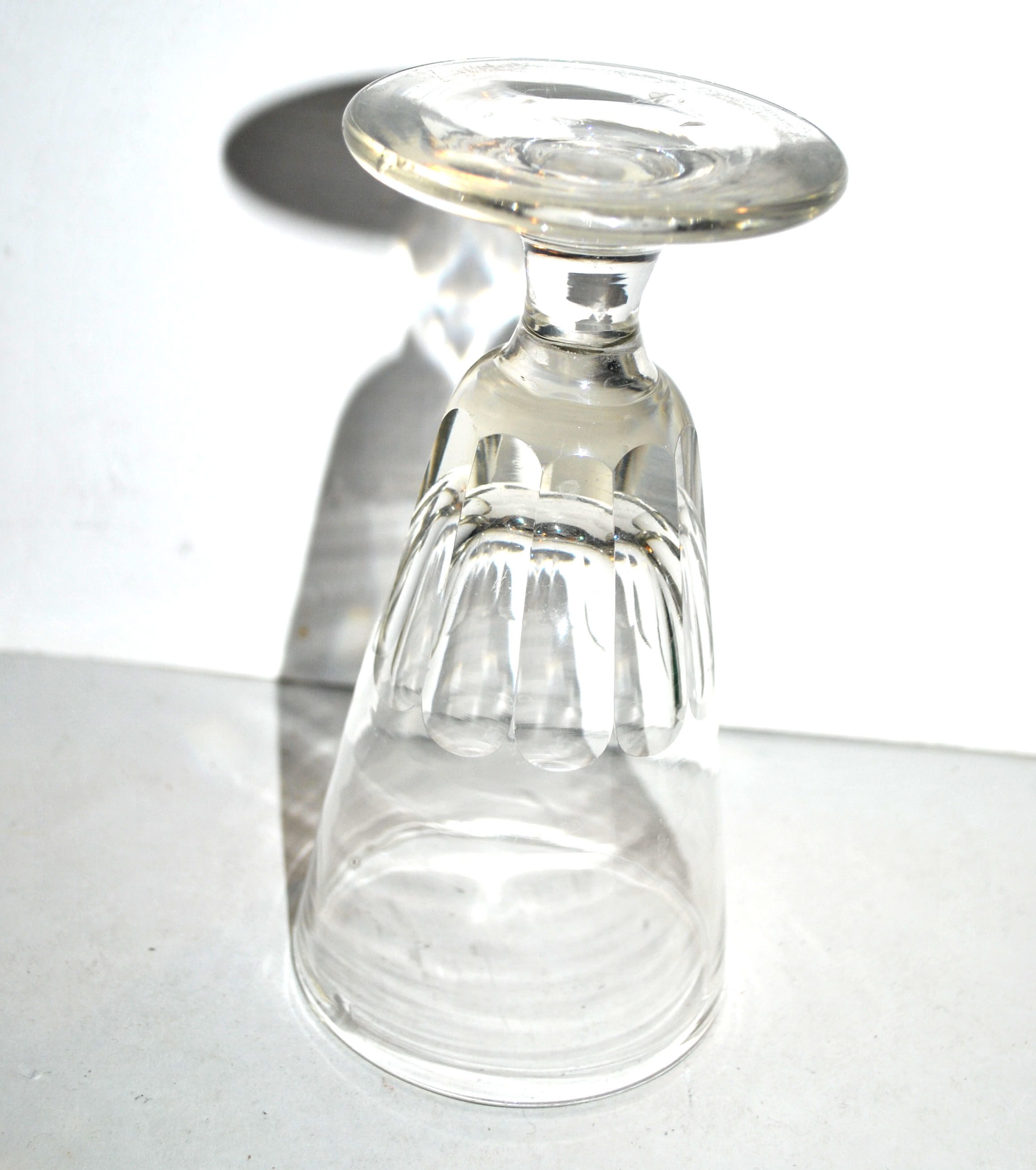 Old absinthe glass in blown glass cut 1900