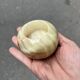 Vintage brown green onyx round candle holder 1070 tealight holder