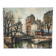 Saint Martin Canal in Paris, knife oil painting signed L Guerbier.
