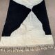 Handmade Moroccan rug white-black 200cm x 300cm