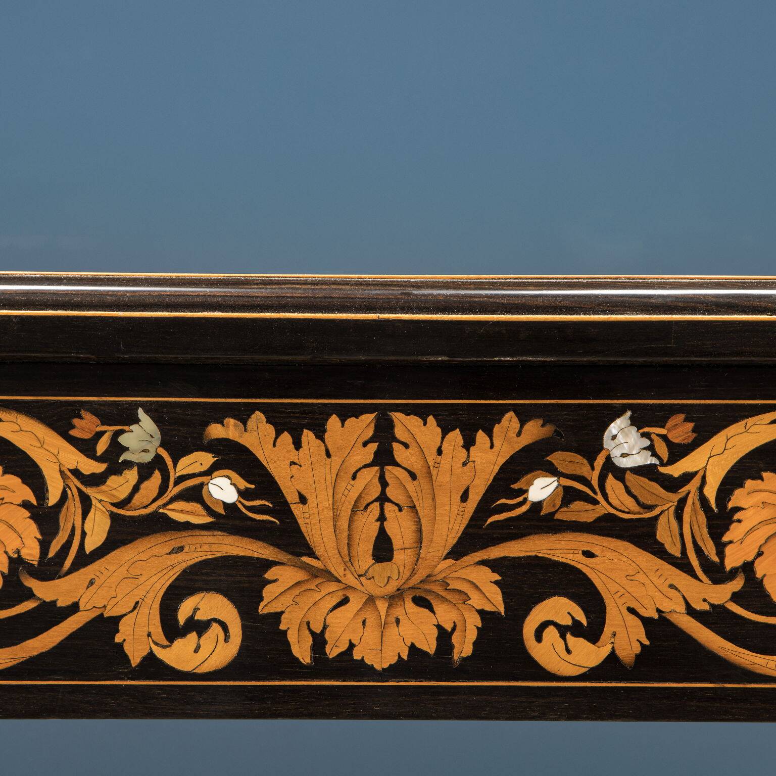 Antique table attributed to Luigi and Angiolo Falcini in chestnut wood, Italy, 19th century.