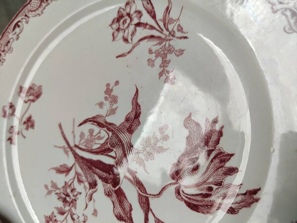 6 assiettes à dessert modèle Fontanges par Sarreguemines