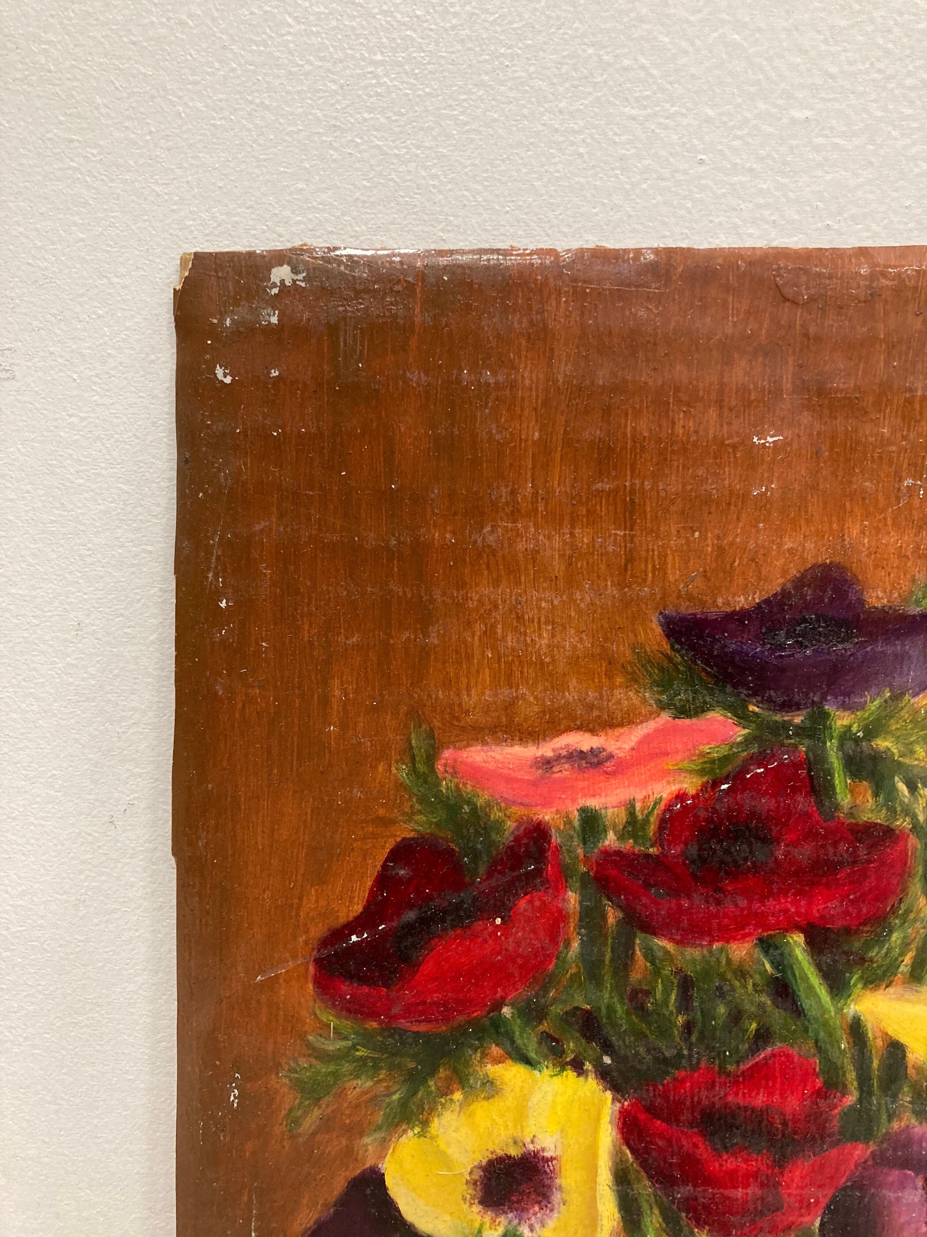 Oil on vintage panel