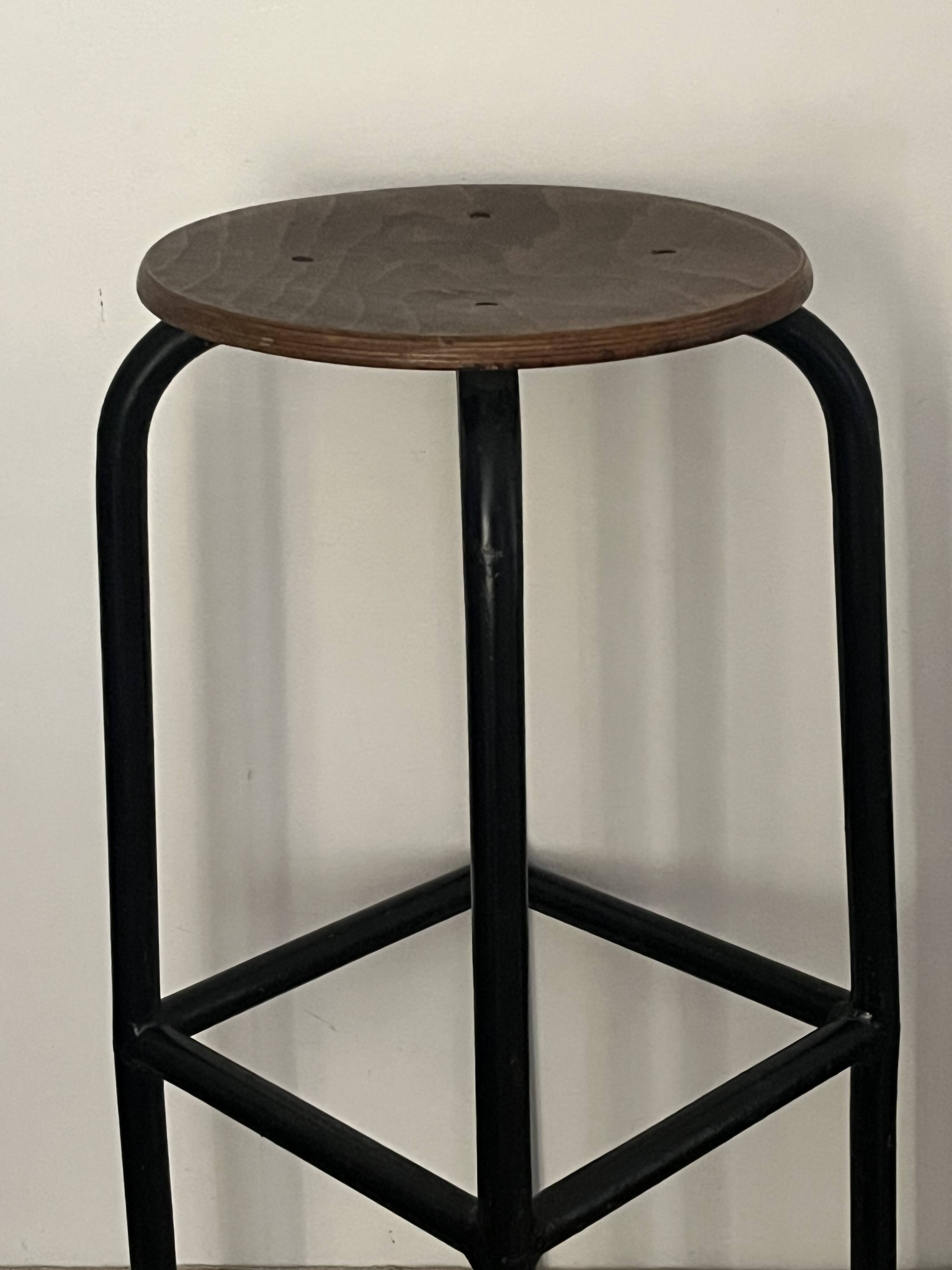 Old industrial high stool