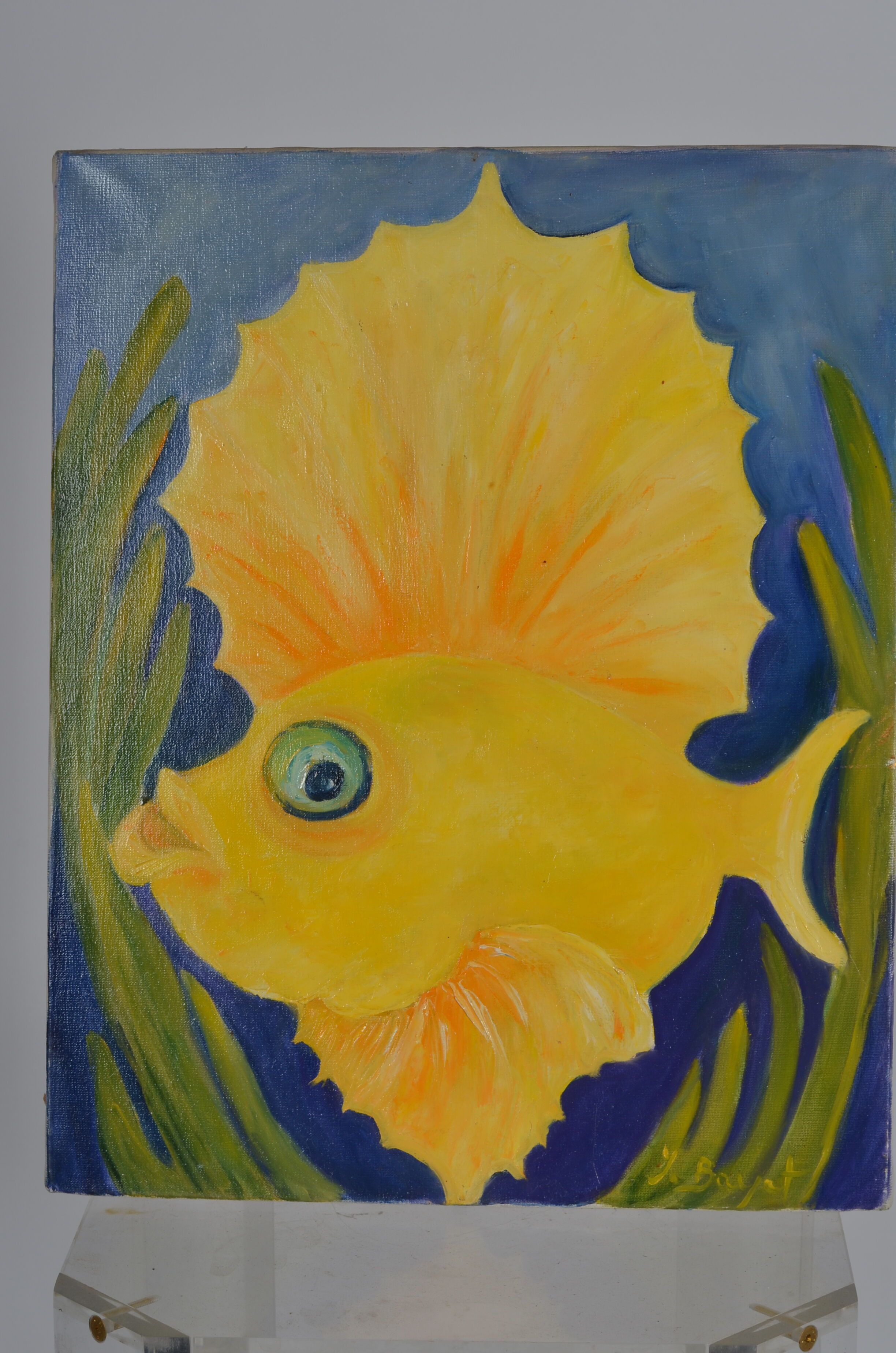 Oil on canvas sunfish