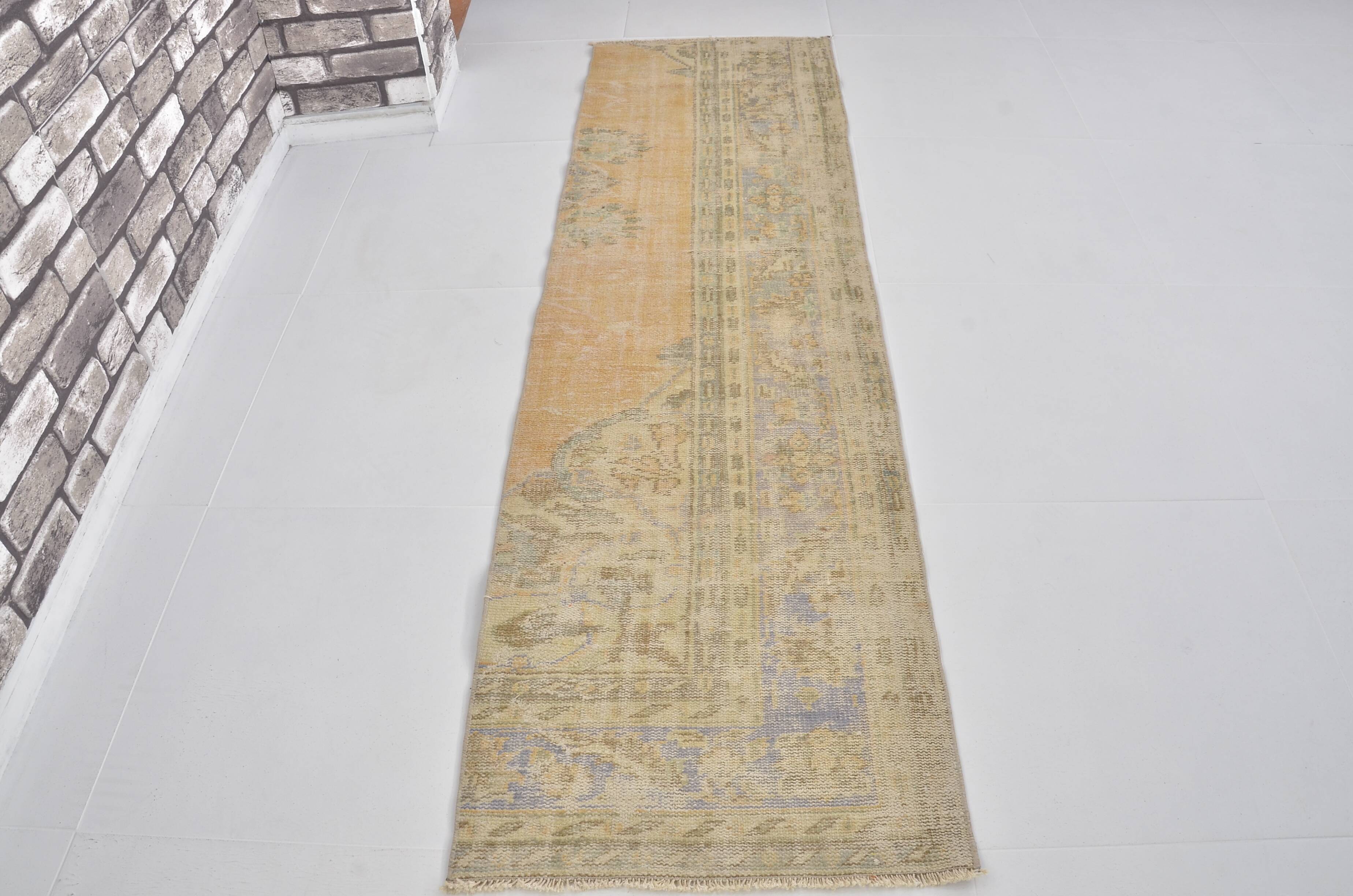 Vintage Bige Kitchen Runner Rug sku 1842