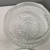 Two beautiful ceiling lights with crystal glass shades. Denmark 1980s