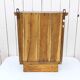 Vintage folk art mirror wall storage unit