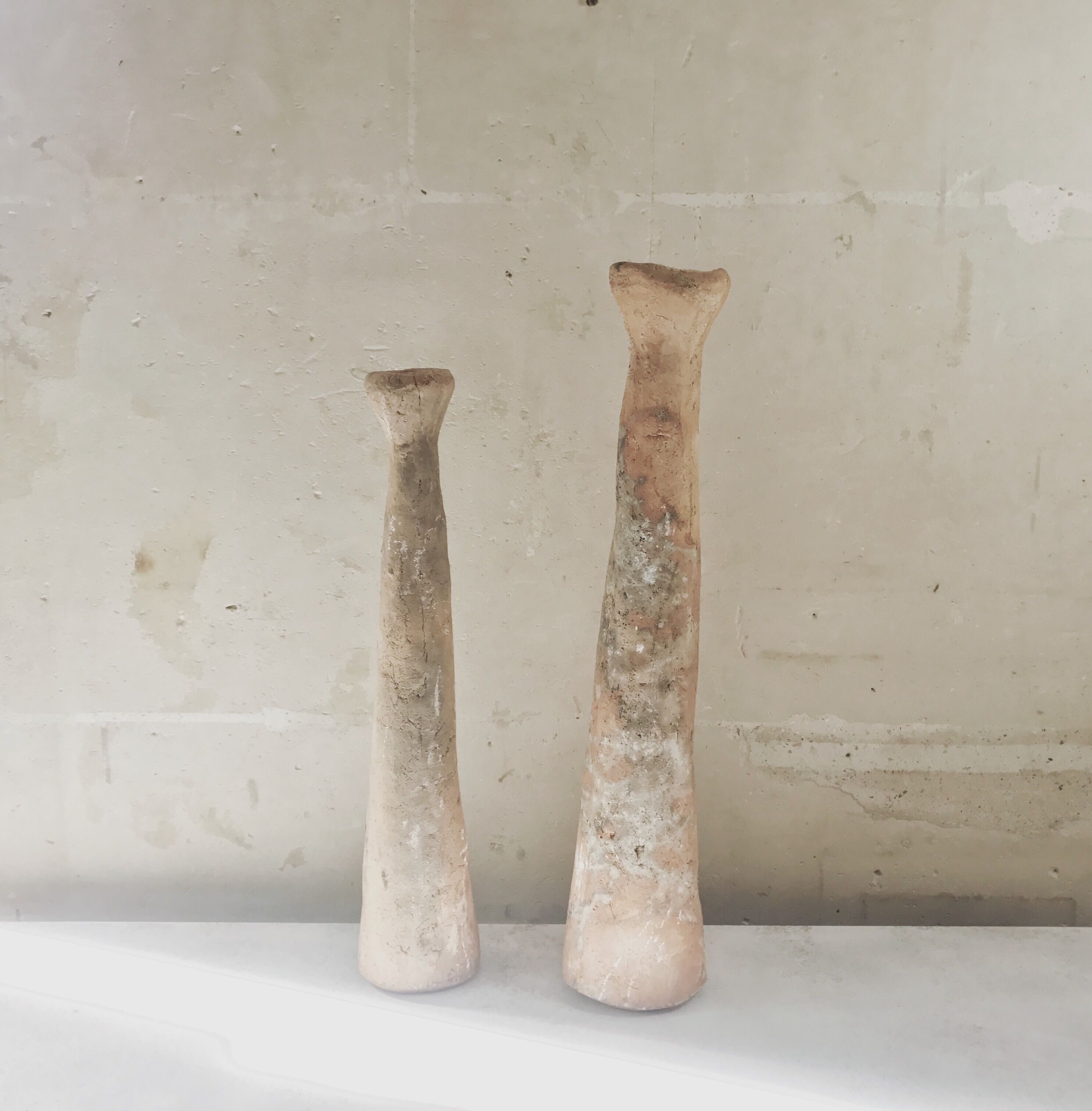 2  vases sculptural wabi by stenert