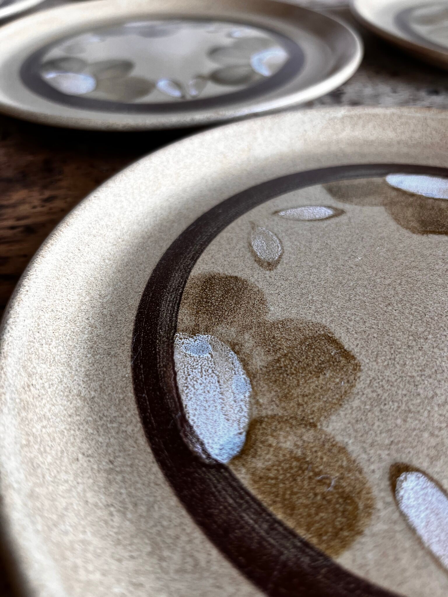 6 dessert plates Sarreguemines Atelier d'Art de Lorraine