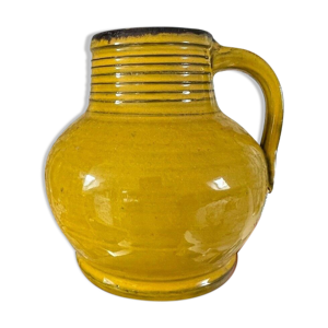 Vase vintage en terre - jaune