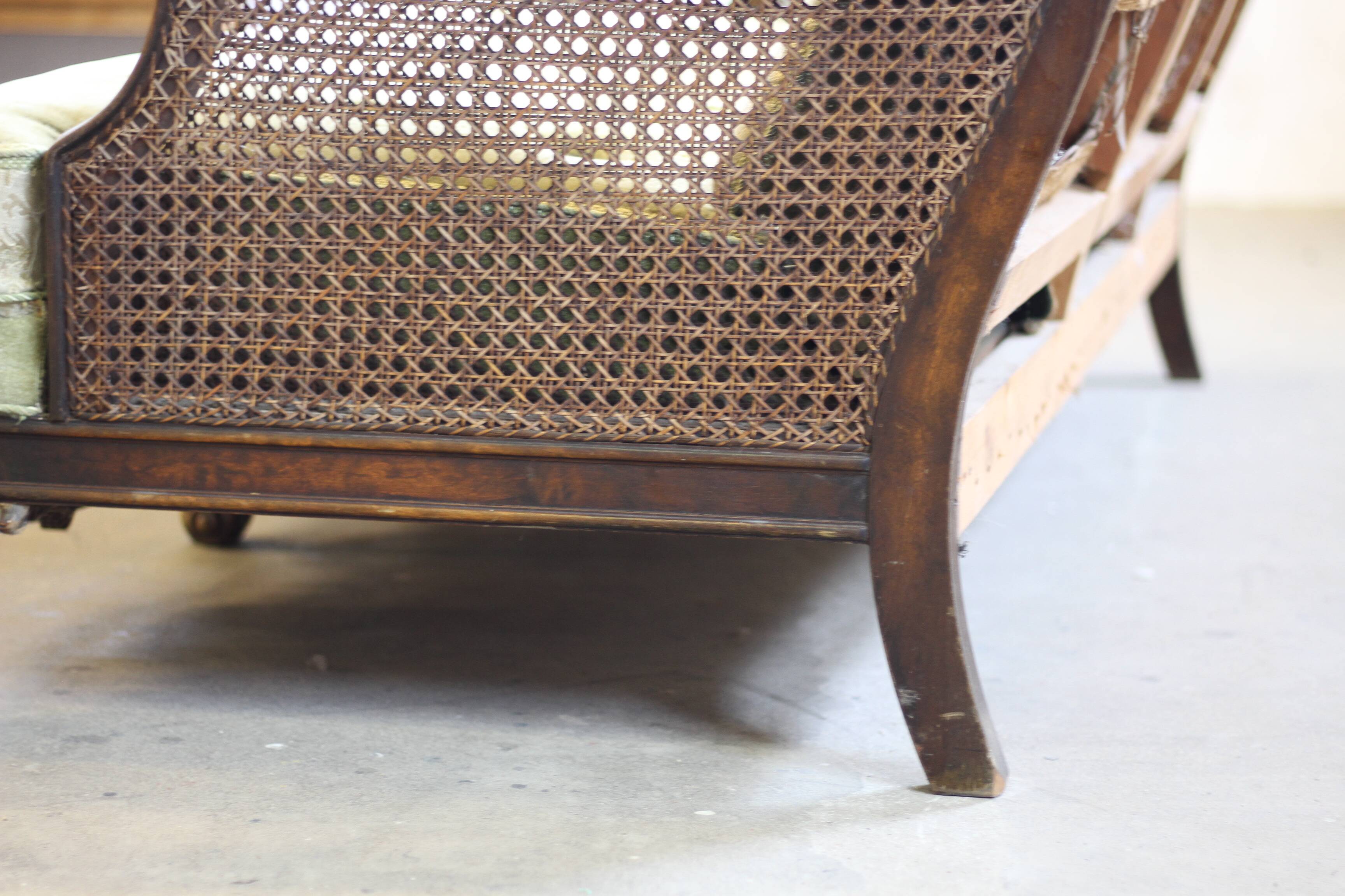 Bergere Sofa from 1900s, French Inspired, Danish Craftmanship