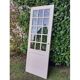 Porte ancienne de communication vitrée moulurée 218,5x83 15 petits carreaux