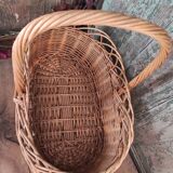 French vintage oval basket