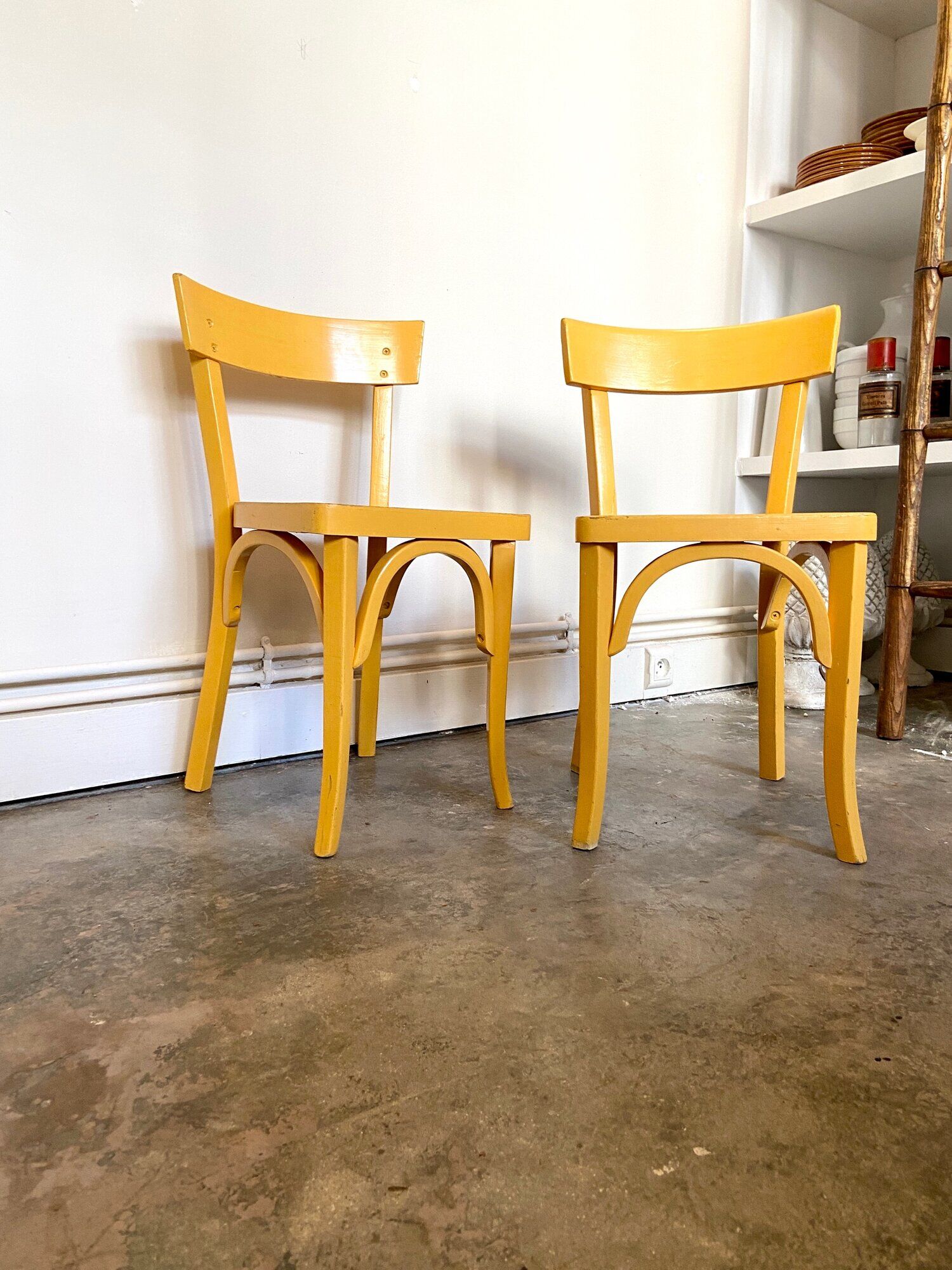 Chaise enfant Baumann en bois jaune