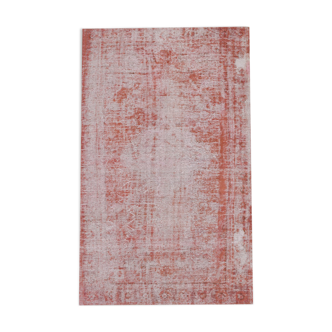 5x9 salmon pink vintage tapis, 273x170cm