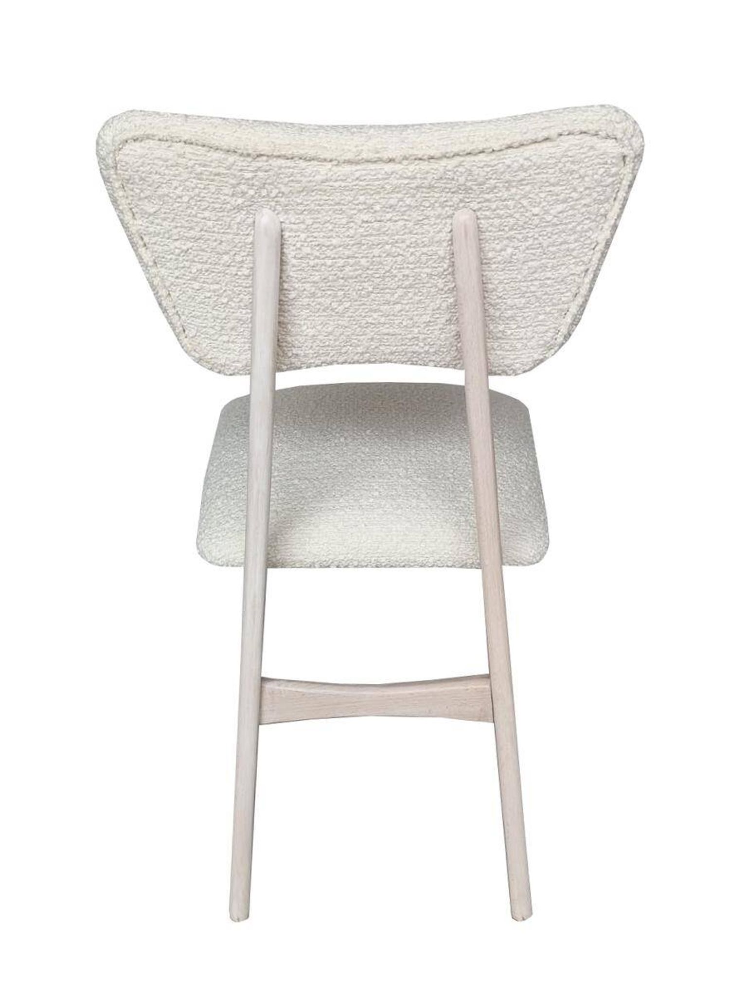 Mid-Century Butterfly Chair, White Boucle Fabric, White Oak, Europe, 1960