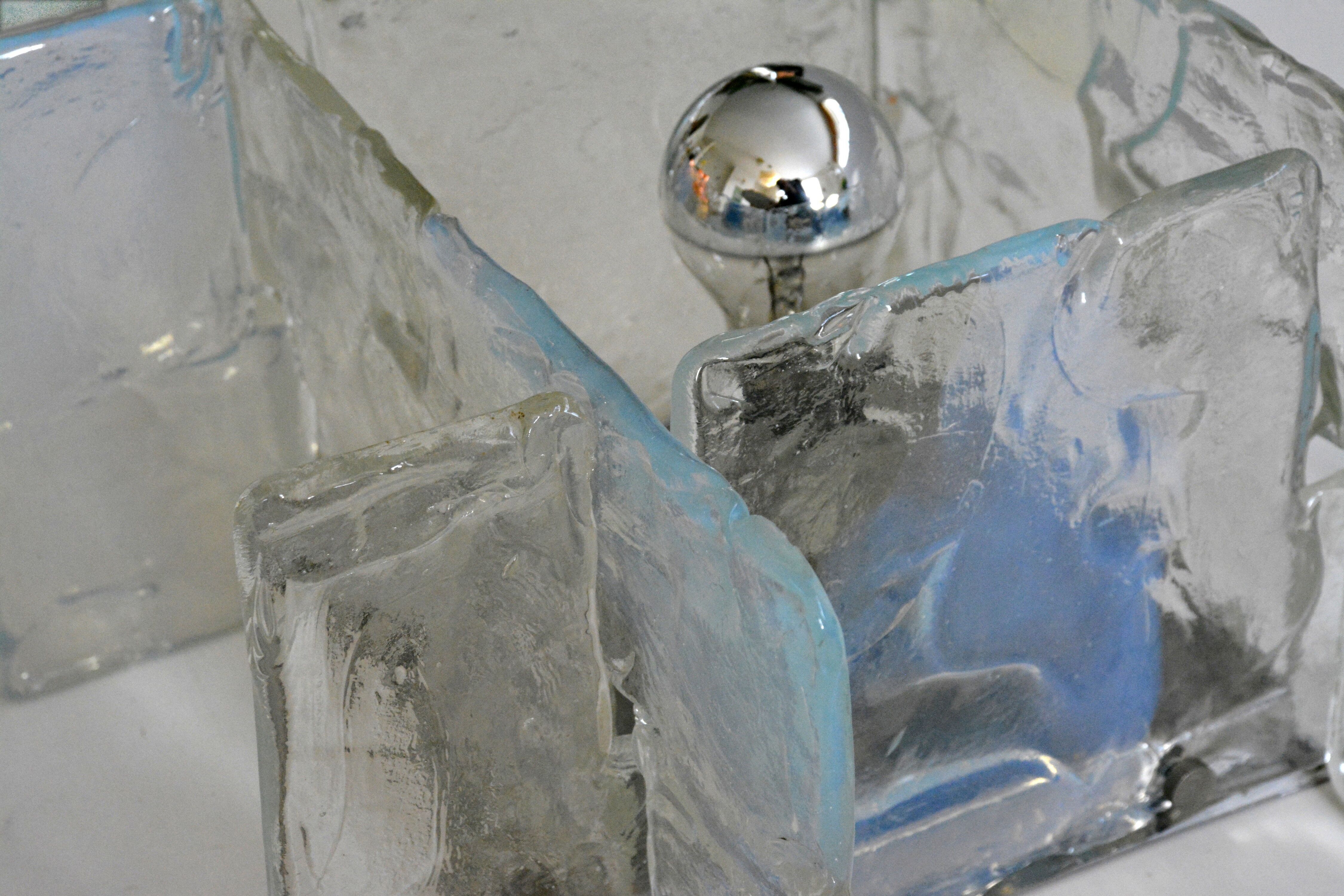 Illuminated glass sculpture by Carlo Nason 70s