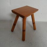 Ensemble vintage de 2 petites tables d'appoint/tabourets
