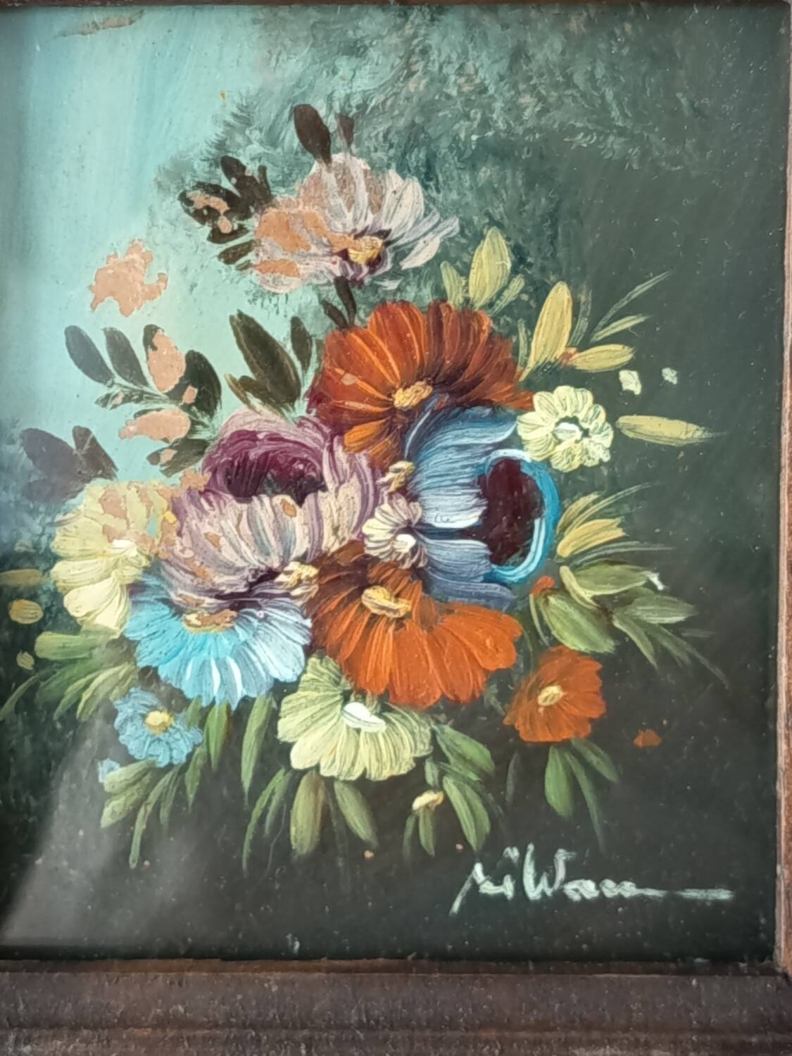 Acrylic floral painting