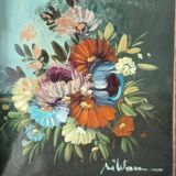 Acrylic floral painting