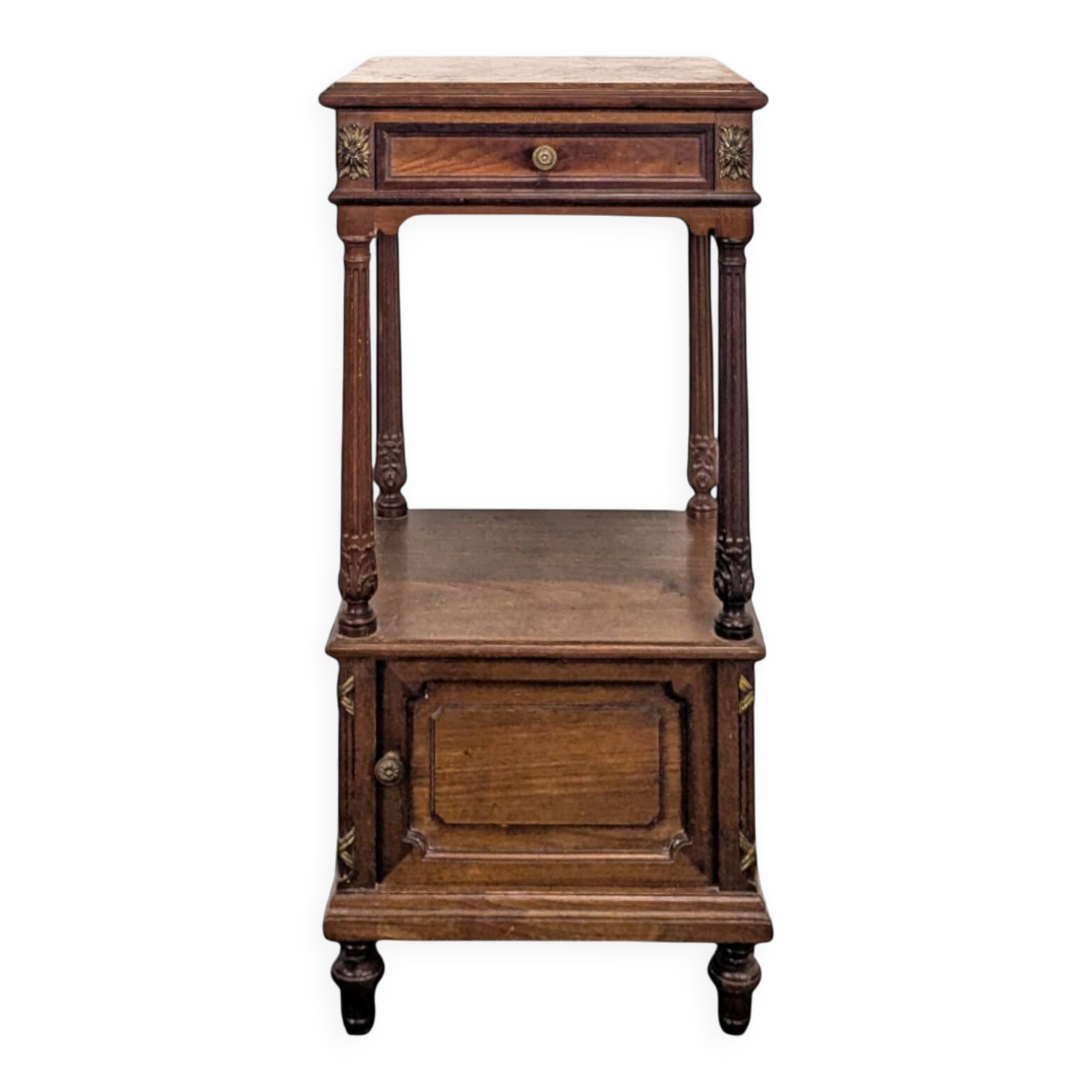 Louis XVI style mahogany bedside table made in Faubourg St Antoine