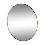Round mirror 60cm in diameter on brass frame