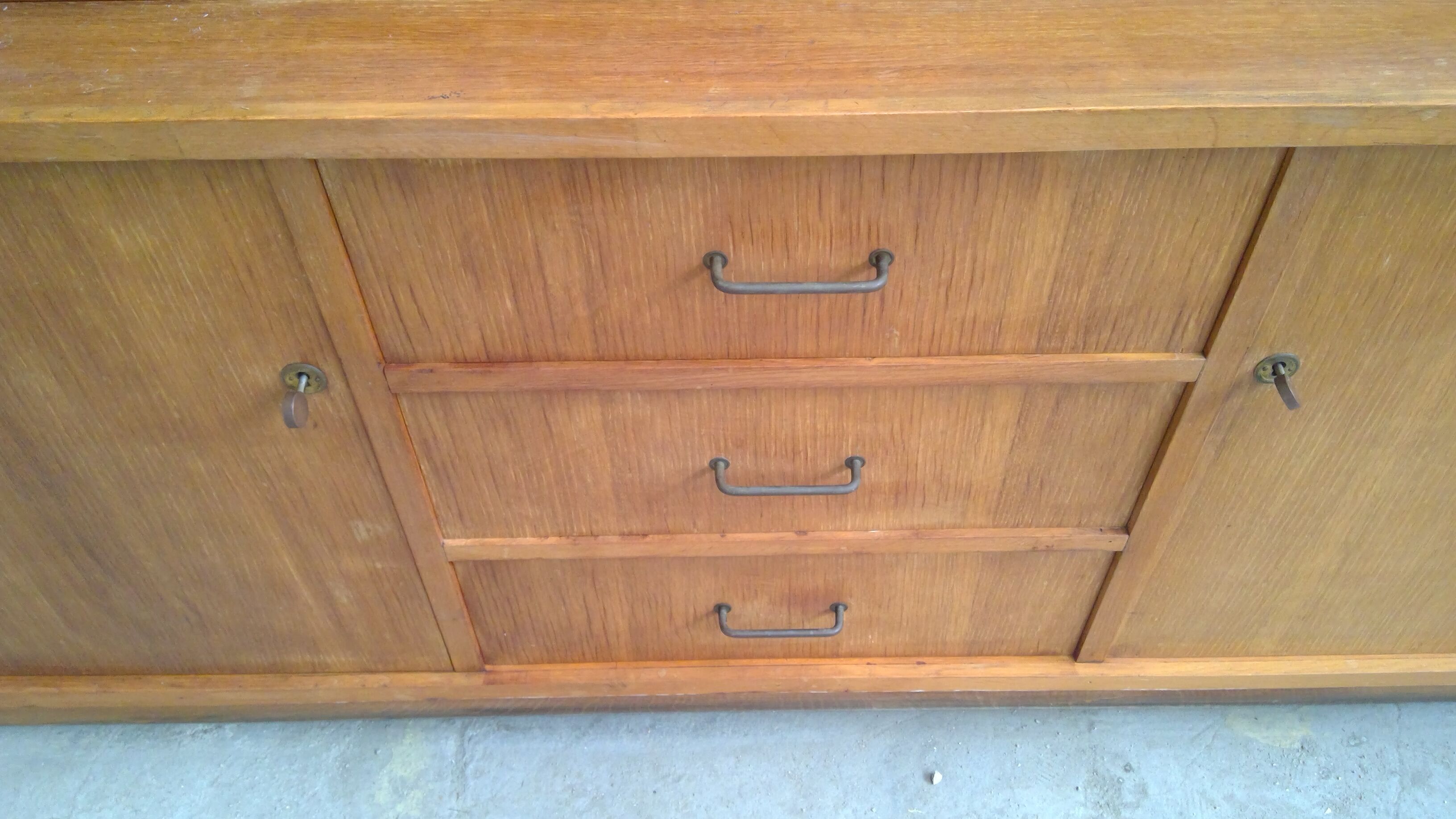 Showcase bookcase modular Secretary bar oak vintage 50-60 years