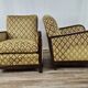 Paire de fauteuils Art Déco des années 1930 recouverts de tissu