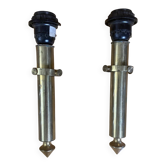 Pair of Antique Torch Style Candelabra Vintage Brass