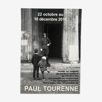 Paul tourenne,  atelier girard, paris, 2015. affiche originale en n&b