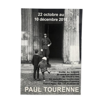 Paul tourenne, atelier girard, paris, 2015. original poster in b&w