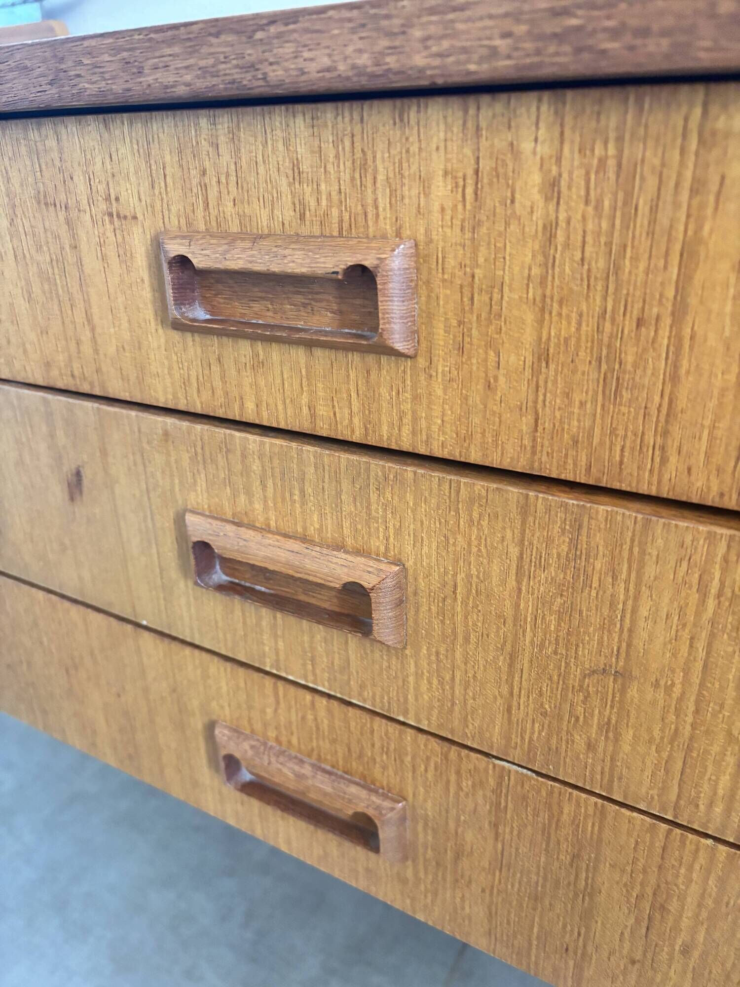 Coiffeuse scandinave vintage en teck, années 60